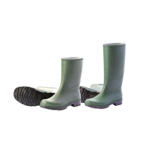 Botas de lluvia de PVC verdes hasta la rodilla, talla 39, con suela negra - Product Image 1