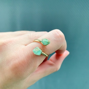 แหวน LS-C2302แบบมินิมอลสำหรับเด็กผู้หญิงแหวนควอทซ์ธรรมชาติสำหรับชีวิตประจำวันแหวนทอง18K เครื่องประดับสวยๆ - Product Image 2