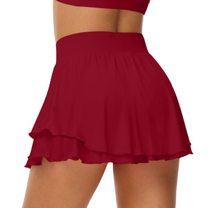 Falda Deportiva Aoyema para Mujer, con Bolsillos, Plisada, de Seda de Hielo Fluida, con Shorts Integrados, para Tenis y Pádel - Product Image 5
