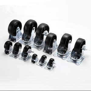 1,5-2 Zoll Schwenkrollen 40-50mm Raddurchmesser PP-Material Schwarz Rot Blau Weiß Orange Trolley Möbelrollen - Product Image 2