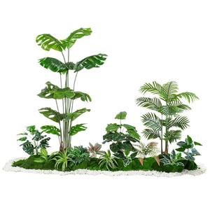 Plantes vertes artificielles <span class=keywords><strong>en</strong></span> <span class=keywords><strong>pot</strong></span>, articles décoratifs, aménagement intérieur, vitrines <span class=keywords><strong>de</strong></span> magasins, centres commerciaux, résistantes aux UV, haute qualité artificielle - Product Image 1