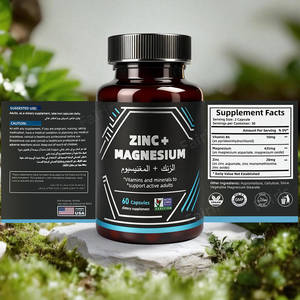 Cápsulas de <span class=keywords><strong>Zinc</strong></span> + <span class=keywords><strong>Magnesio</strong></span> de Alta Calidad, Recuperación Muscular, Energía, Certificación GMP, Veganas, Sin GMO, Suplementos de <span class=keywords><strong>Vitaminas</strong></span> <span class=keywords><strong>y</strong></span> Minerales, 60 Unidades - Product Image 3