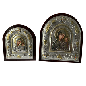 Icona in Legno <span class=keywords><strong>di</strong></span> Gesù su Foglio <span class=keywords><strong>di</strong></span> <span class=keywords><strong>Alluminio</strong></span>, Decorazione Ortodossa della Vergine Maria, Utensili per Chiesa, Artigianato Natalizio, Decorazione Pasquale Cattolica 15x17cm - Product Image 3