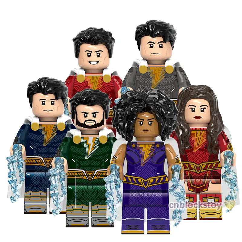 Shazam Fury of the Gods Super Heroes Movie Character Mini Bricks Building Block Figure Kids Educational Plastic MOC Toy G0116