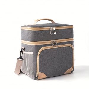 Sac isotherme extensible grand format pour adultes, durable, isolé, double couche, 600D, imperméable, pour pique-nique, boîte à lunch, compartiment sec/humide - Product Image 6