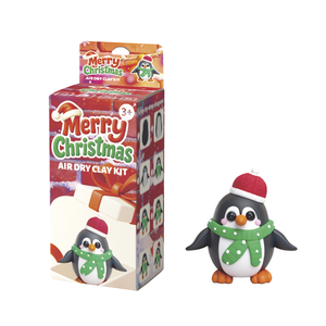 Kit de pâte à modeler à séchage à l'air pour enfants sur le thème de Noël - Pâte à modeler non toxique et non collante avec 6 blocs, outils et décorations - Product Image 1