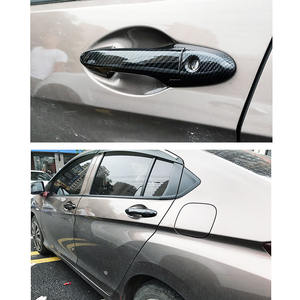 Kohle faser Auto Türgriff Schüssel Abdeckung Verkleidung schützen für Honda City Grace Ballade 2014 2015 2016 2017 2018 2019 Außen Styling - Product Image 4