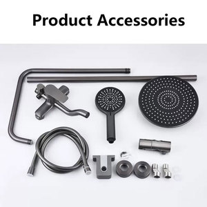 Top 1 <strong>Bath</strong> Rain <strong>Shower</strong> Faucet Brass Mixer <strong>Tap</strong> 3 Ways Bathroom Black Rainfall System <strong>Shower</strong> <strong>Head</strong> Set <strong>for</strong> Hotel Project Wholesale - Product Image 3