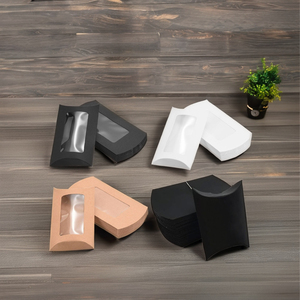 Muestra gratis China al por mayor para llevar comida rápida contenedor de embalaje caja de papel desechable caja de kebab caja de comida con forma de almohada - Product Image 1