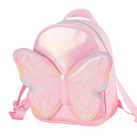 Sac à dos pour filles, enfants, petit sac à dos en PU imperméable, motif papillon mignon, paillettes, mode décontractée, sacs d'école