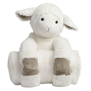 Couverture pour bébé, en peluche d'<span class=keywords><strong>agneau</strong></span>, personnalisée, douce, de bonne qualité, en forme d'animal, mouton, vente en gros, nouvelle collection 2018 - Product Image 1