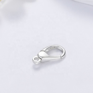 Cierre de collar chapado en oro con forma de luna elegante de plata de ley 925, tipo push gate, de 13mm y 14mm - Product Image 3