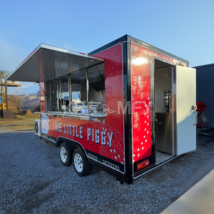 OEM Mobile Business Small Fast Food Cart Towable Food Trailer with Full Kitchen Aluminum Fiberglass Chips for Usa - Product Image 2