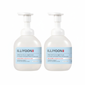 Illiyoon Ceramide Ato Bubble Wash & Shampoo Bagnoschiuma Senza Profumo 400ml Confezione da 2 Sconto Ingredienti Liquidi Cruelty-Free per Capelli - Product Image 1