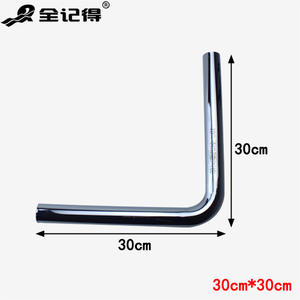 Siphon de vidange en acier inoxydable électro-plaqué de type L, 1 pouce DN32, pour toilettes à cuvette basse, tuyau de chasse d'eau, siphons de plomberie - Product Image 2