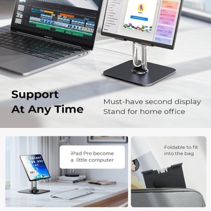 Supporto per iPad Regolabile a 360° in Metallo per Scrivania, Compatibile con Dispositivi da 4-12.9 Pollici, Monitor, Switch, Kindle, Colore Argento - Product Image 5
