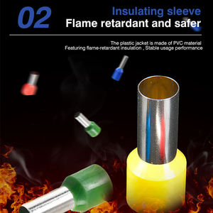 E1508 AWG16 meteran 1.5mm kawat untai terisolasi kabel Bootlace ujung Ferrules kabel listrik ujung kabel Crimping <span class=keywords><strong>terminal</strong></span> - Product Image 6