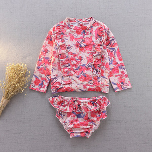 Nouveau maillot de bain pour enfant, bikini pour fille et bébé, ensemble de maillot de bain à manches longues avec protection solaire, maillots de bain pour enfants, maillots de bain pour filles - Product Image 4