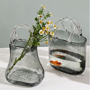 Creative Popular Handbag <strong>Bag</strong> Shape Ins Style Bubble <strong>Glass</strong> <strong>Vase</strong> for Bedroom Living Room Shop Cafe Home Decor - Product Image 6