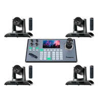 Cámara de Conferencia para Transmisión en Vivo con Zoom Óptico 3x, Controlador IP para Cámara PTZ con Teclado Joystick 4D