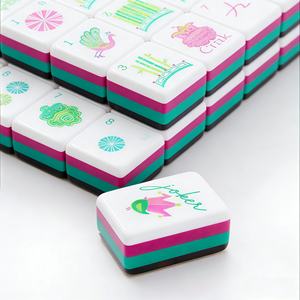 Póker de Melamina Plástica Personalizado al por Mayor, Diseño de Doble Cara con Estampado de Leopardo y Tortuga, Portátil, de Lujo, Moderno y de Calidad Profesional - Product Image 2
