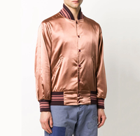 Blouson universitaire personnalisé de haute qualité avec logo brodé Jaket Blouson de baseball en satin Ployster pour hommes