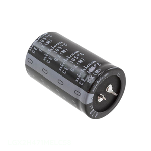 Condensador Original CAP ALUM 470UF 20% 500V SNAP TH 470 uF de Montaje a Través de Orificio LGX2H471MELC58 - Product Image 1