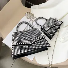 diamonds design mini bags women purse cute chain shoulder handbag for women rhinestone purse handbags