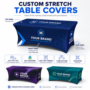 Mantel Personalizado con Logotipo Empresarial, Mantel Elástico de Spandex de 6 y 8 pies para Ferias Comerciales y Eventos - Product Image 5
