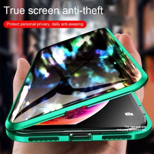 Ốp lưng chống nhìn trộm Eonline New bằng kim loại từ tính cho <span class=keywords><strong>iPhone</strong></span> 15 Plus, mặt kính cường lực hai lớp cho <span class=keywords><strong>iPhone</strong></span> X XR XS Max - Product Image 2