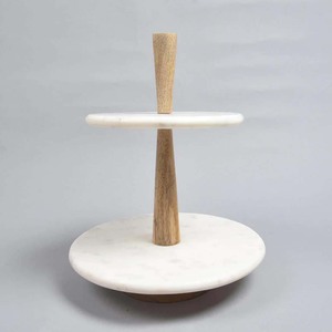 Supports de gâteau faits à la main en marbre de granit à 3 niveaux pour décor de fête de bureau meilleur vendeur supports de gâteau décor de fête de mariage de haute qualité - Product Image 2