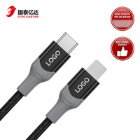 Câble USB Type-C 60W 3-EN-1 (1,2m + 1,8m + 3m) à charge rapide 3A, tressé en nylon pour iPhone iPad iOS