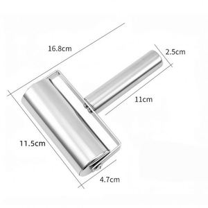 Stainless Steel Silver Eco-friendly Non-stick Stocked <b>Rolling</b> <b>Pin</b> Dough Pastry Roller Kitchen Baking Tools Customizable - Product Image 4