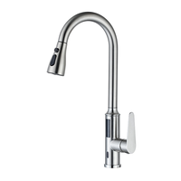 Robinet de cuisine populaire en acier inoxydable 304, mitigeur numérique tactile à levier unique, mitigeur de cuisine extractible à poser sur comptoir pour usage domestique