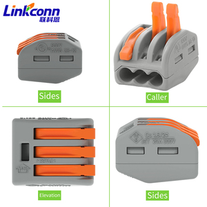 CUL CE UKCA 3 Gauge Wire Connectors Push-in Wire <b>Connector</b> 222-413 Splicing <b>Connector</b> with Levers <b>Quick</b> Connect Terminals WAGOS - Product Image 6