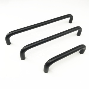 Handle <strong>Knob</strong> MLP12 Furniture Cabinet U Design Kitchen Euro Interior <strong>Door</strong> Black Handle - Product Image 4