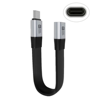 Cable de Extensión USB-C Plano Multifuncional de Cobre con Diseño en Ángulo Recto; 80 Gbps de Alta Velocidad, Compatible con USB4 Thunderbolt 3/4; 240 W