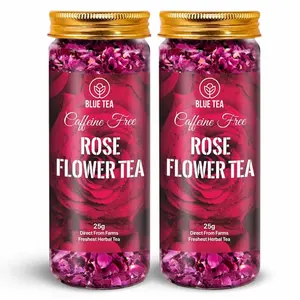 Розовый чай 0,88 унций (упаковка из 2) фермерские лепестки роз веганский безглютеновый экологически чистый чай-синий чай