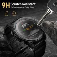 Protection d'écran en verre trempé 2.5D anti-rayures avec filtre lumière bleue HD compatible avec les montres Garmin Tactix 7 8 Pro 47 51 mm