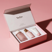 Boîte magnétique personnalisée et boîte cadeau rouge pour ensemble de soins de la peau et emballage de luxe, papier résistant aux rayures