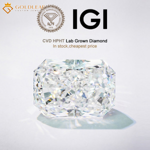 เพชรแล็บโกรว์ทรงเรเดียนท์คัท ยี่ห้อ Goldleafgem รับรองโดย IGI สี DEF น้ำหนัก 1-7 กะรัต ระดับความสะอาด VVS VS เทคนิค HPHT CVD - Product Image 1