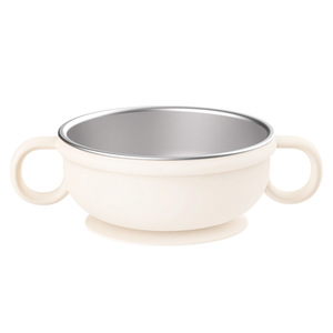 Integrated New Stainless Steel Meal Bowl with Suction Cup Design Kids Dining Silicone Utensils - Product Image 3