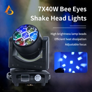 7*40W RGBW Bee Eye LED Zoom Wash Moving Head Lights 7R Beam Moving Head Spot Light pour DJ et Mariages - Product Image 2