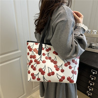 Dames luxe handtas Zoete fruitkersenhandtas Grote capaciteit draagtas Damesmode Klassieke schoudertas Damesmodetas