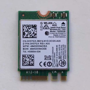 Dual Band Wireless-AC 7265 k57gx 7265ngw 802.11 AC 7265ngw 2x2 PCI-E Wifi + BT 4.2 Combo Card không dây M.2 2230 NGFF - Product Image 5