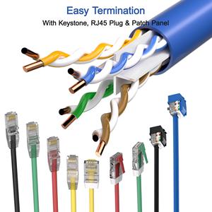 <span class=keywords><strong>สาย</strong></span>เคเบิลเครือข่ายกลางแจ้งแบบมีฉนวนป้องกัน HI <span class=keywords><strong>LINK</strong></span> 23AWG <span class=keywords><strong>Cat7</strong></span> Ethernet ความยาว 305 เมตร LAN SFTP ได้รับการรับรองมาตรฐาน CE/ROHS/ISO9001 - Product Image 2