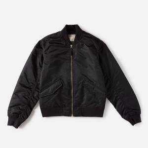 Blouson aviateur d'hiver personnalisé de haute qualité pour hommes respirant grande taille fermeture à glissière en fourrure de vison décontracté Letterman laine au crochet - Product Image 2