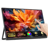 Eimio Écran portable double 21,5 pouces 1080P IPS tactile, moniteur de voyage, extension d'écran pour ordinateur portable Type-C Plug-and-Play OEM