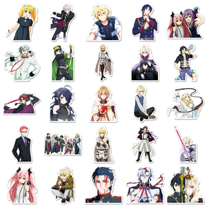 50 Pegatinas de Personajes del <span class=keywords><strong>Anime</strong></span> Japonés Seraph of the End, Calcomanías Personalizadas Impermeables para Decoración de Laptops - Product Image 3