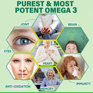 Algues sans sucre Omega 3 Gummy avec EPA et <span class=keywords><strong>DHA</strong></span> CoQ10 Astaxanthine pour la santé cardiaque GummieJel - Product Image 2